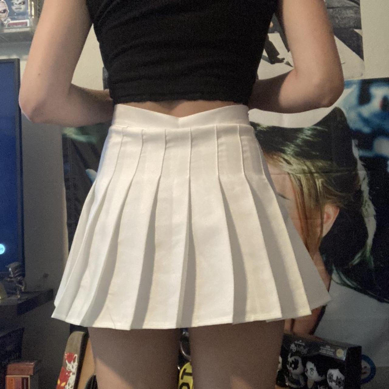 🦇 White Pleated Tennis Skirt With Built In Shorts 🦇 Depop 9691