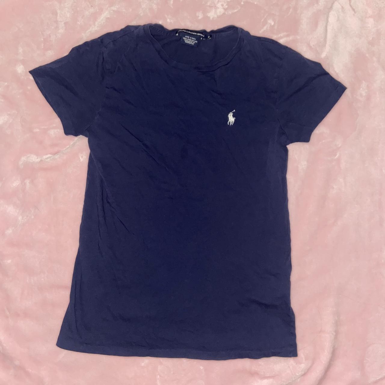 Ralph Lauren Sport Navy Blue Women’s T-shirt Size... - Depop