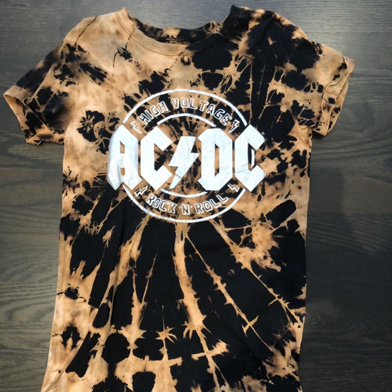 ac dc tie dye shirt