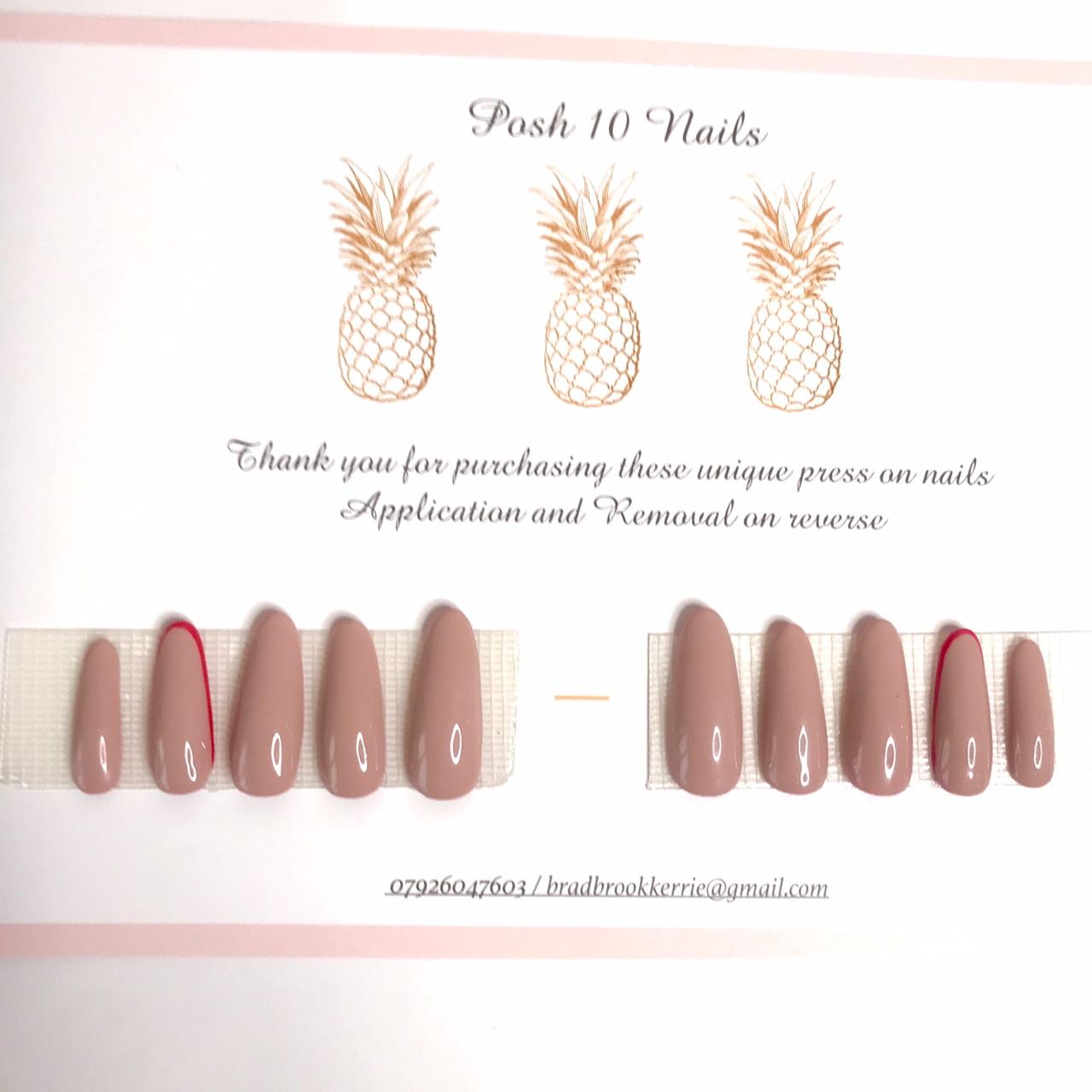 Christian Louboutin inspired press on nails, this Depop