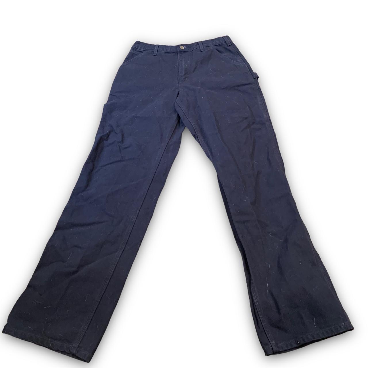 Vintage 90s Carhartt Navy Workwear Carpenter Pants... Depop