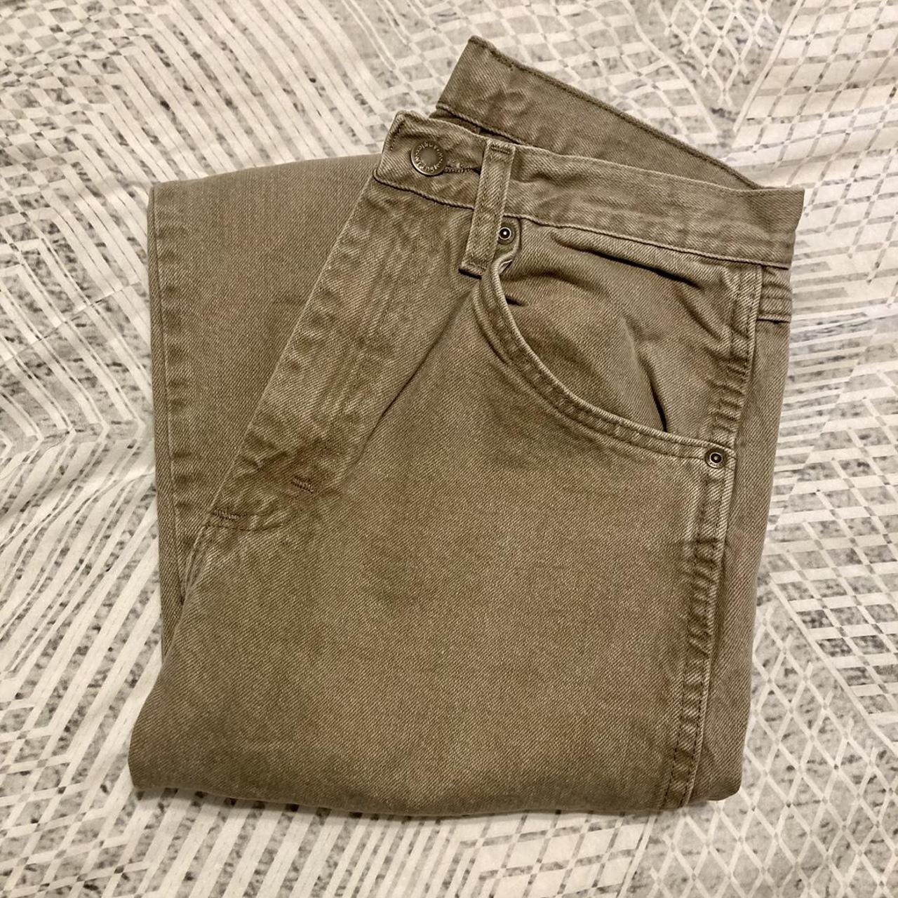 Men’s Wrangler Rugged Wear khaki colored denim. 29x34 Depop