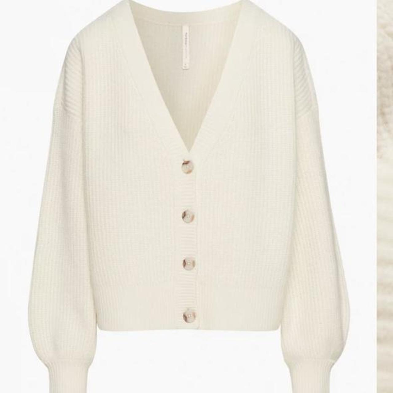 basic cream cardigan from aritzia! (lagoon cardigan... - Depop