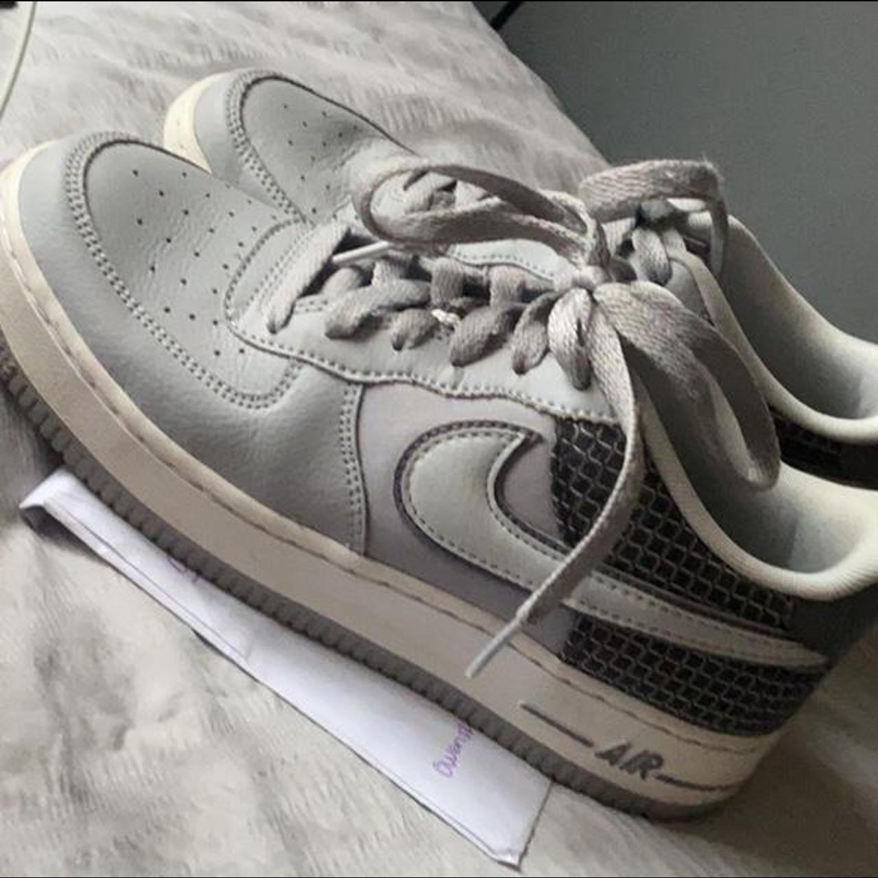 Nike airforces grey in a size 5 Still in good... - Depop