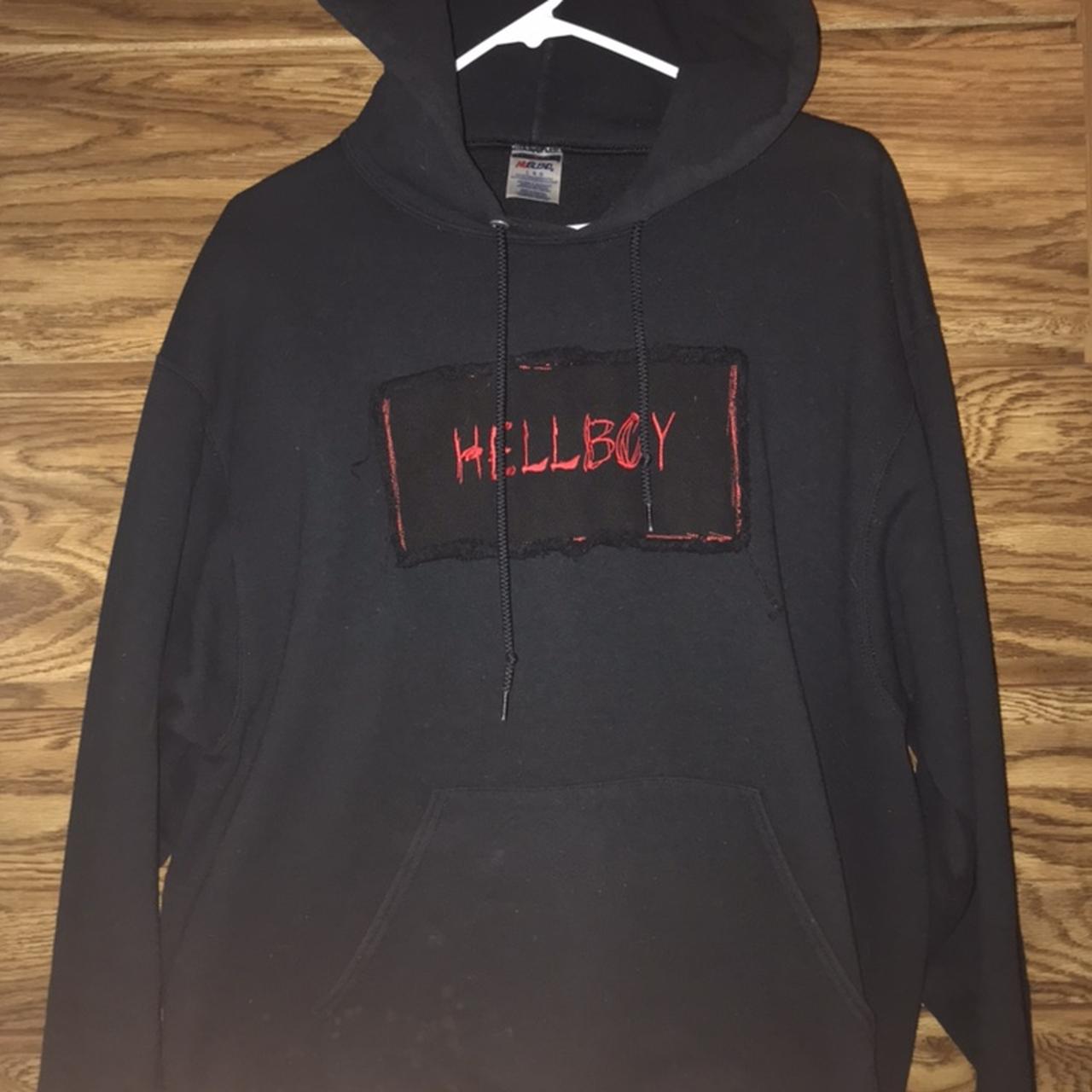 Black hellboy hoodie best sale