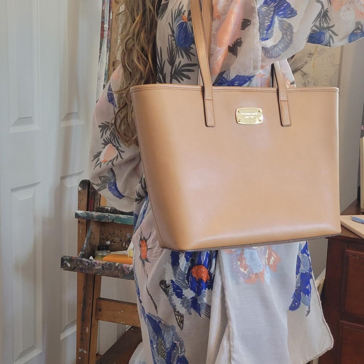 Michael kors tan tote best sale