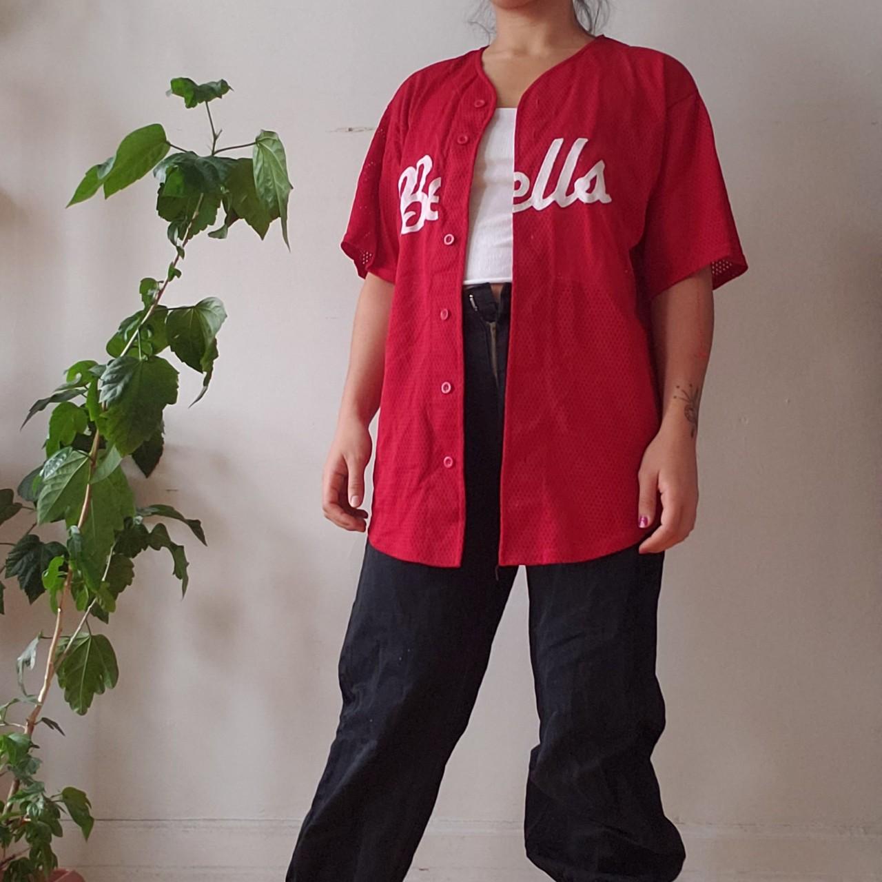 Vintage baseball jersey fits a size medium to large - Depop