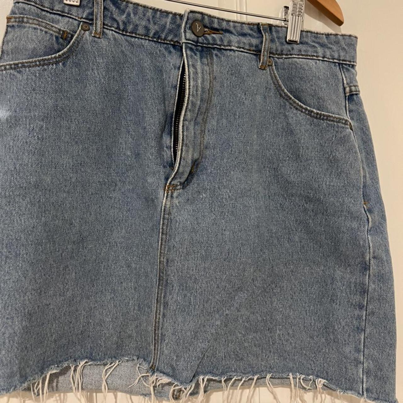 Abrand Mini Denim Skirt Size 12 Worn once. Depop