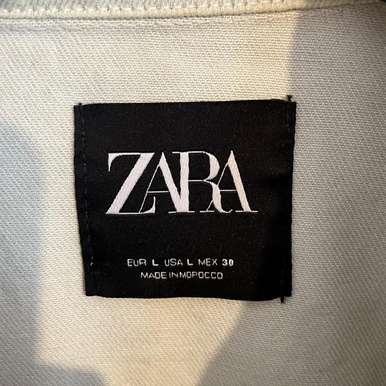 Super cute Zara mint green cropped denim jacket Depop