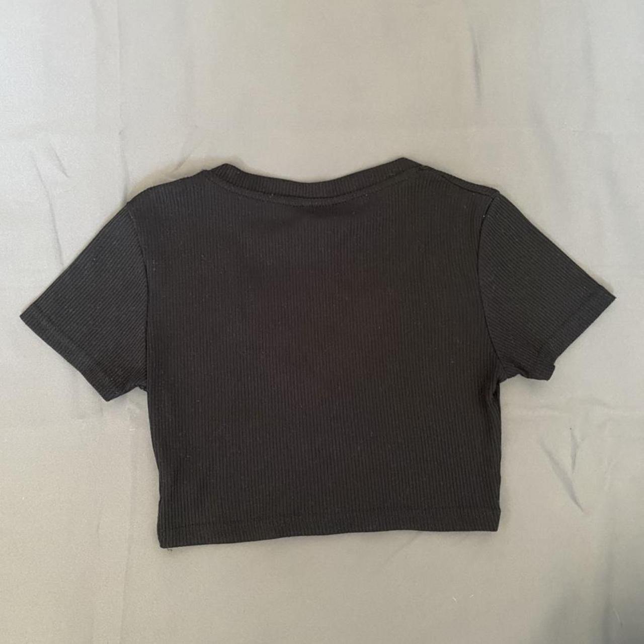 Urban Outfitters Black V-neck Super Crop Top. Great... - Depop