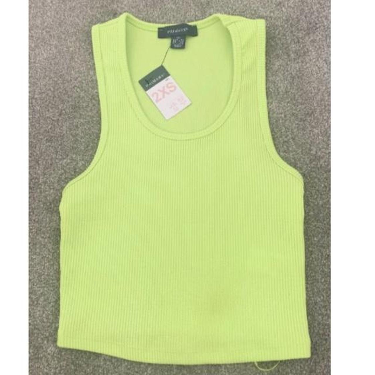 Lime green cami/vest top 🍏🍋🍐 2xs Primark Depop