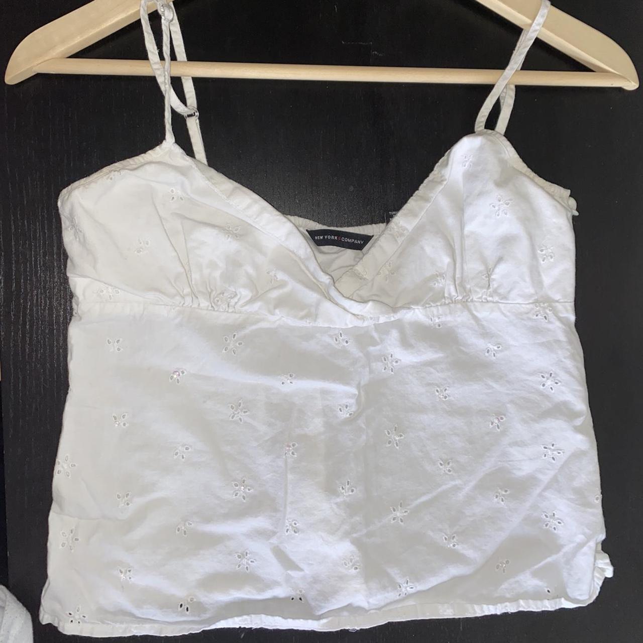 New York & Company Women's White Shirt | Depop