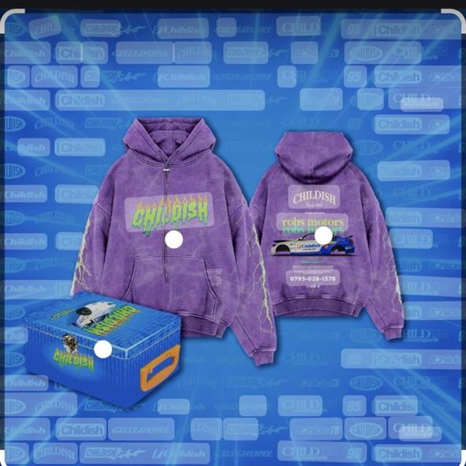 Purple childish hoodie hot sale