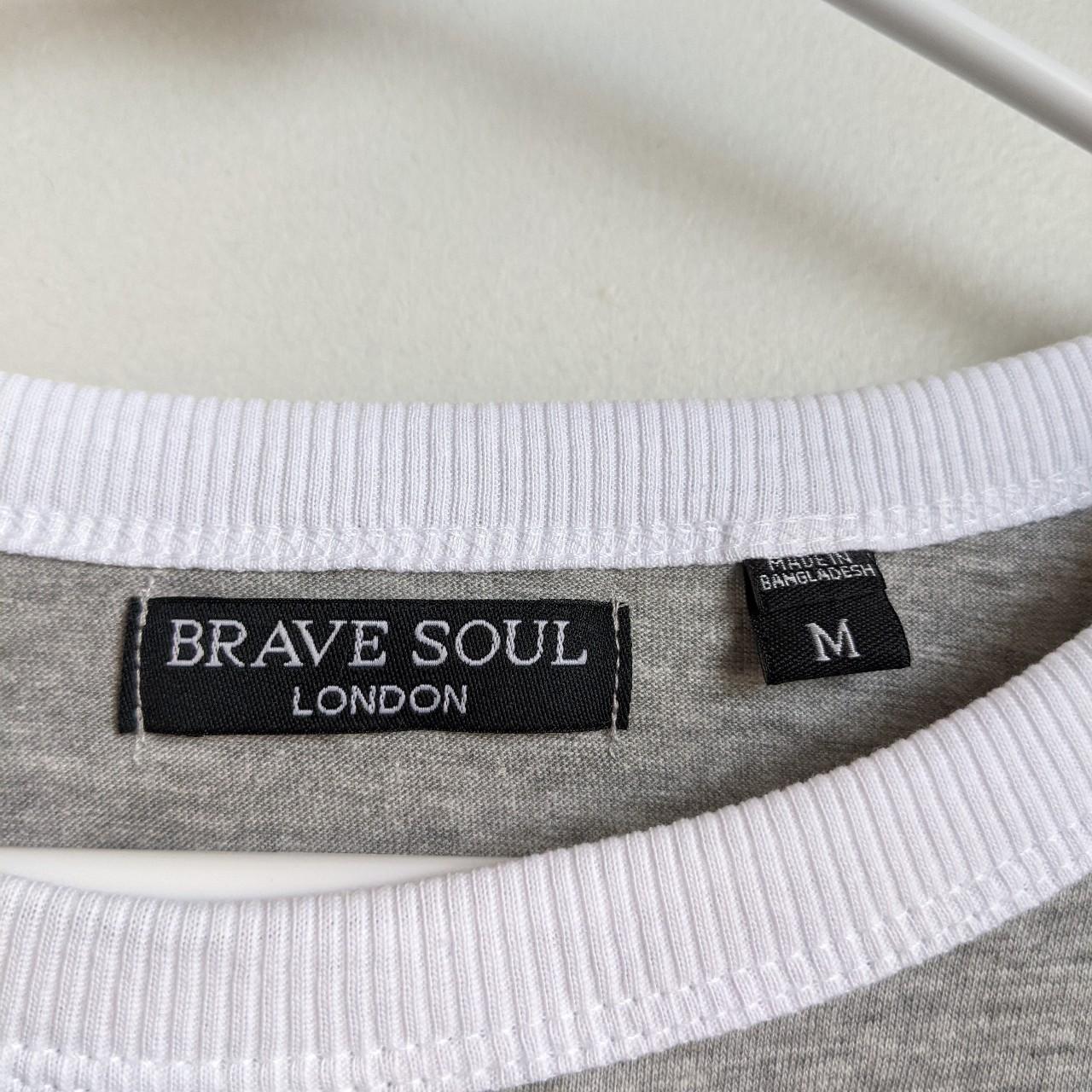 Brave Soul Women's Grey and White Crop-top (2)