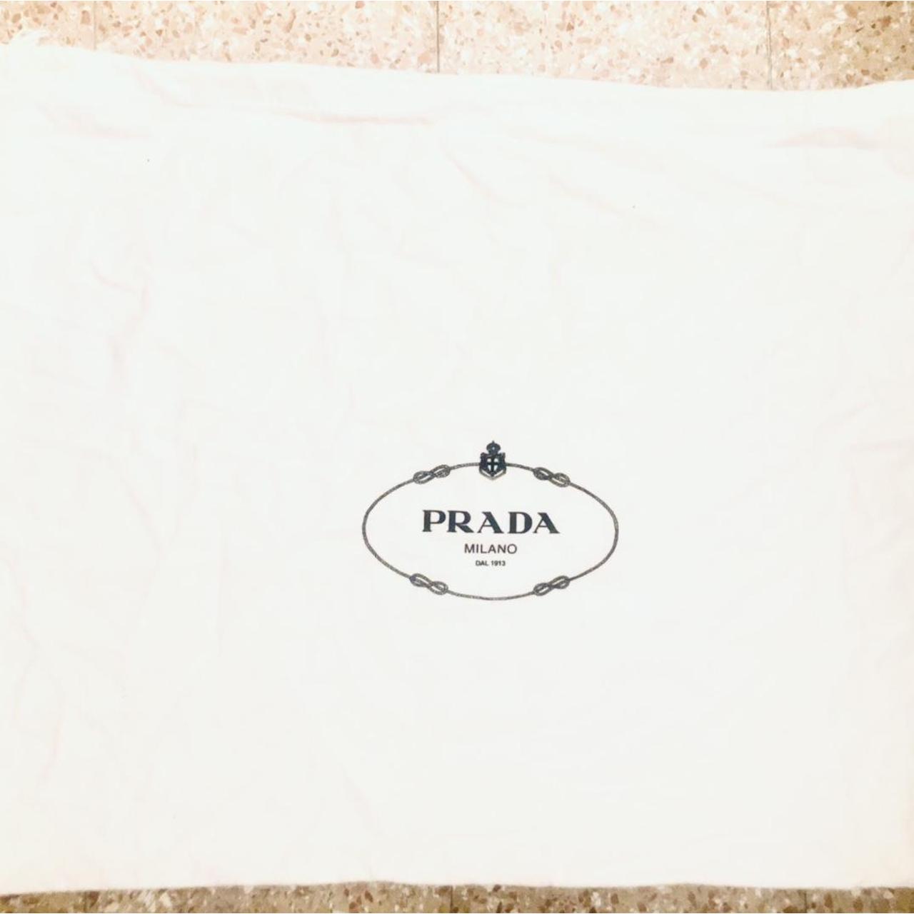 Dust bag Prada in cotone cin logo stampato in
