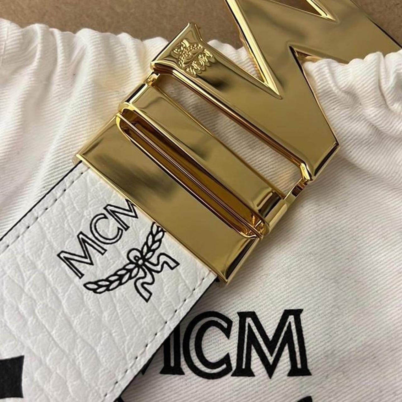 MCM belt Used once only NEW WITH BOX AND LABELS... - Depop