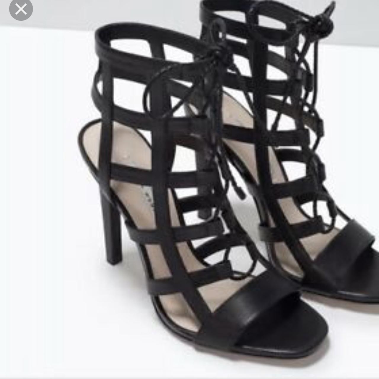 Zara store caged heels