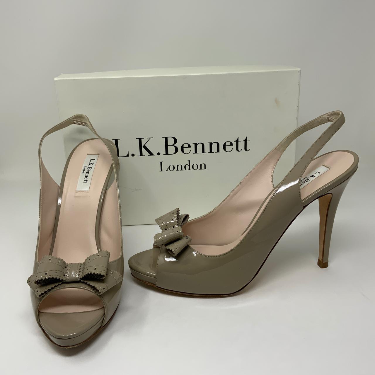 lk bennett patent wedges
