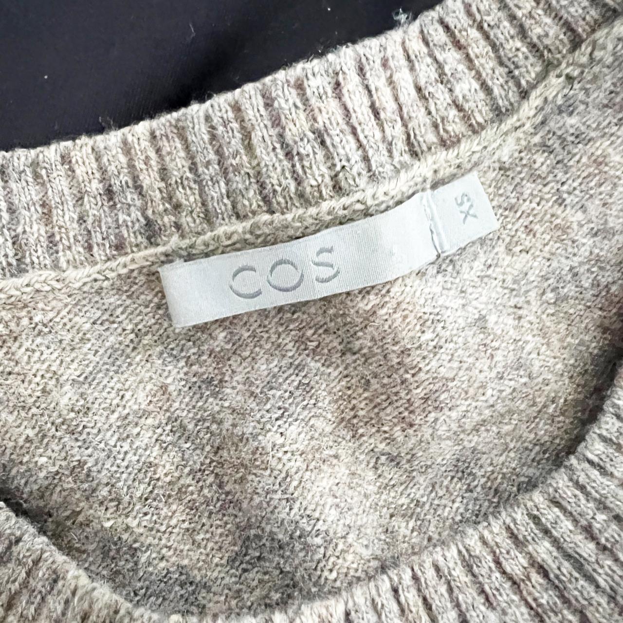 COS Women's Lambswool Knit Stretch Crew Neck Long... - Depop