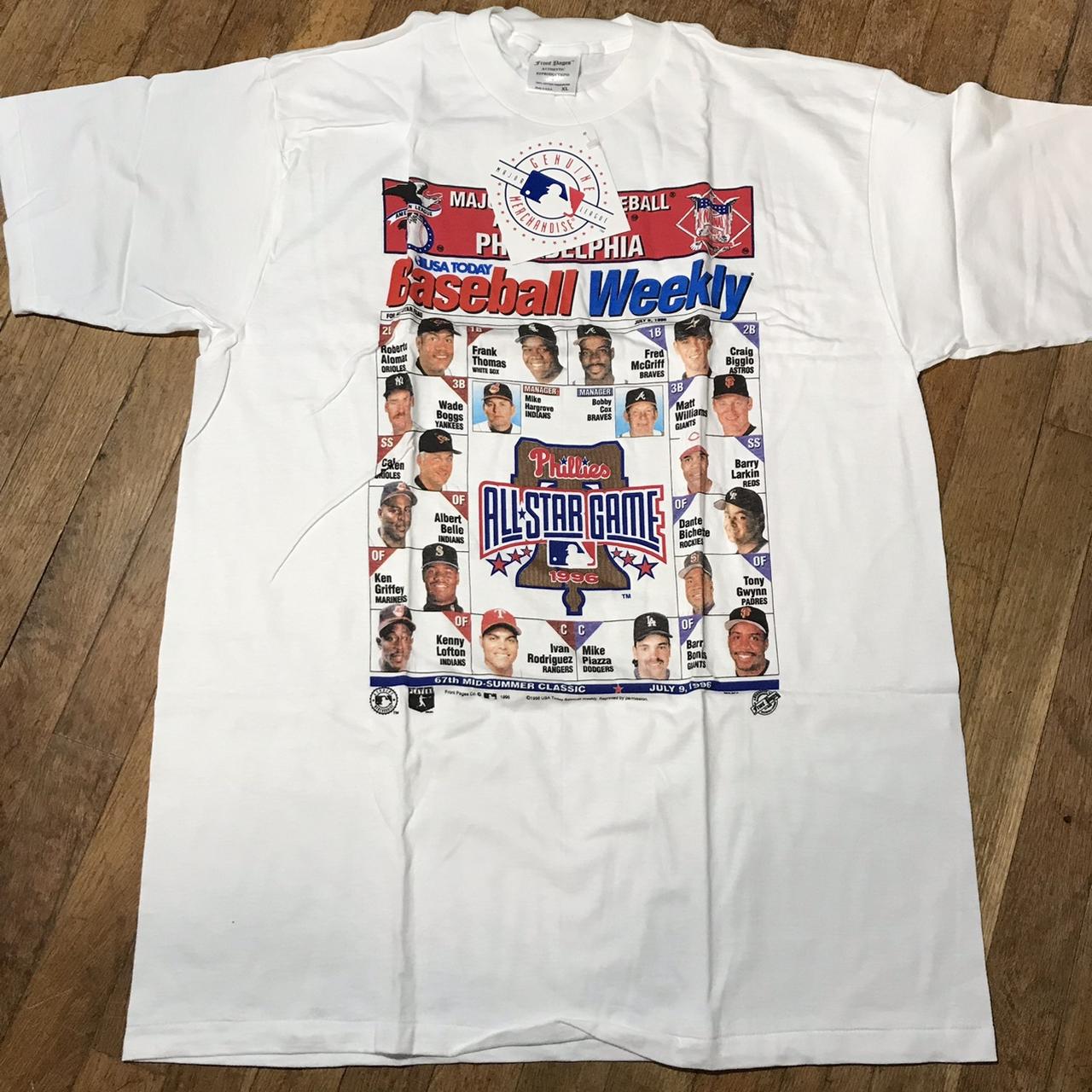 Vintage 1996 Philadelphia Phillies MLB All Star Game T-Shirt 90s Single  Stitched