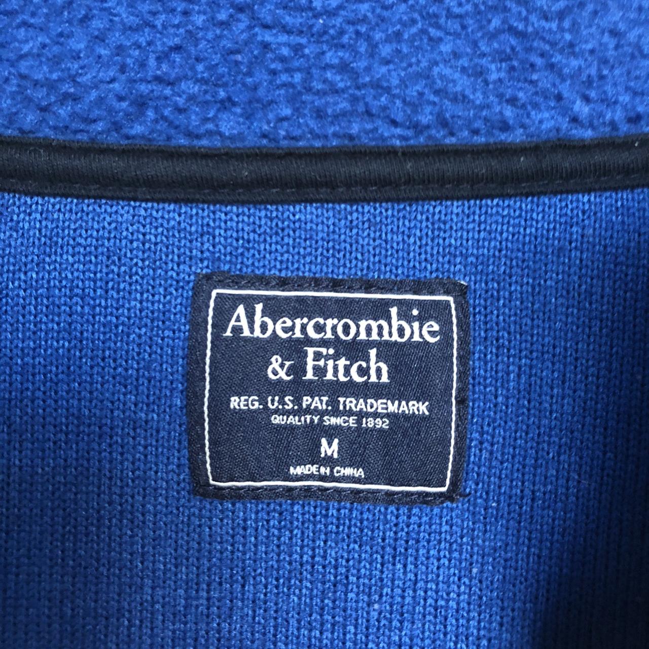 men’s abercrombie & fitch blue quarter zip... - Depop
