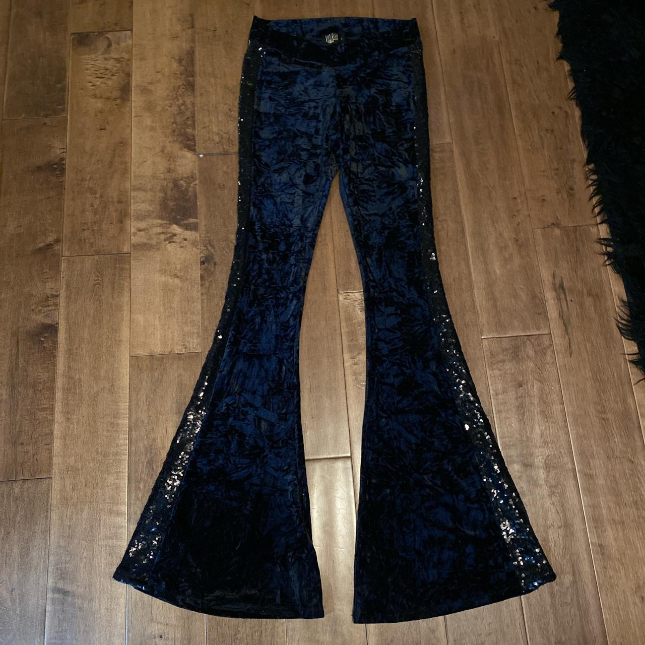 Seriously amazing rock n roll goth bell bottoms!... - Depop