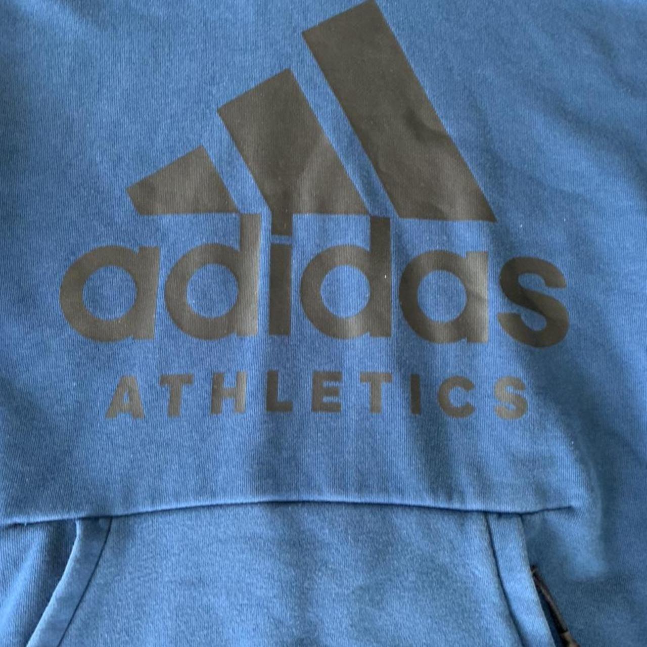 Adidas Athletics Hoodie Blue size small Worn... - Depop