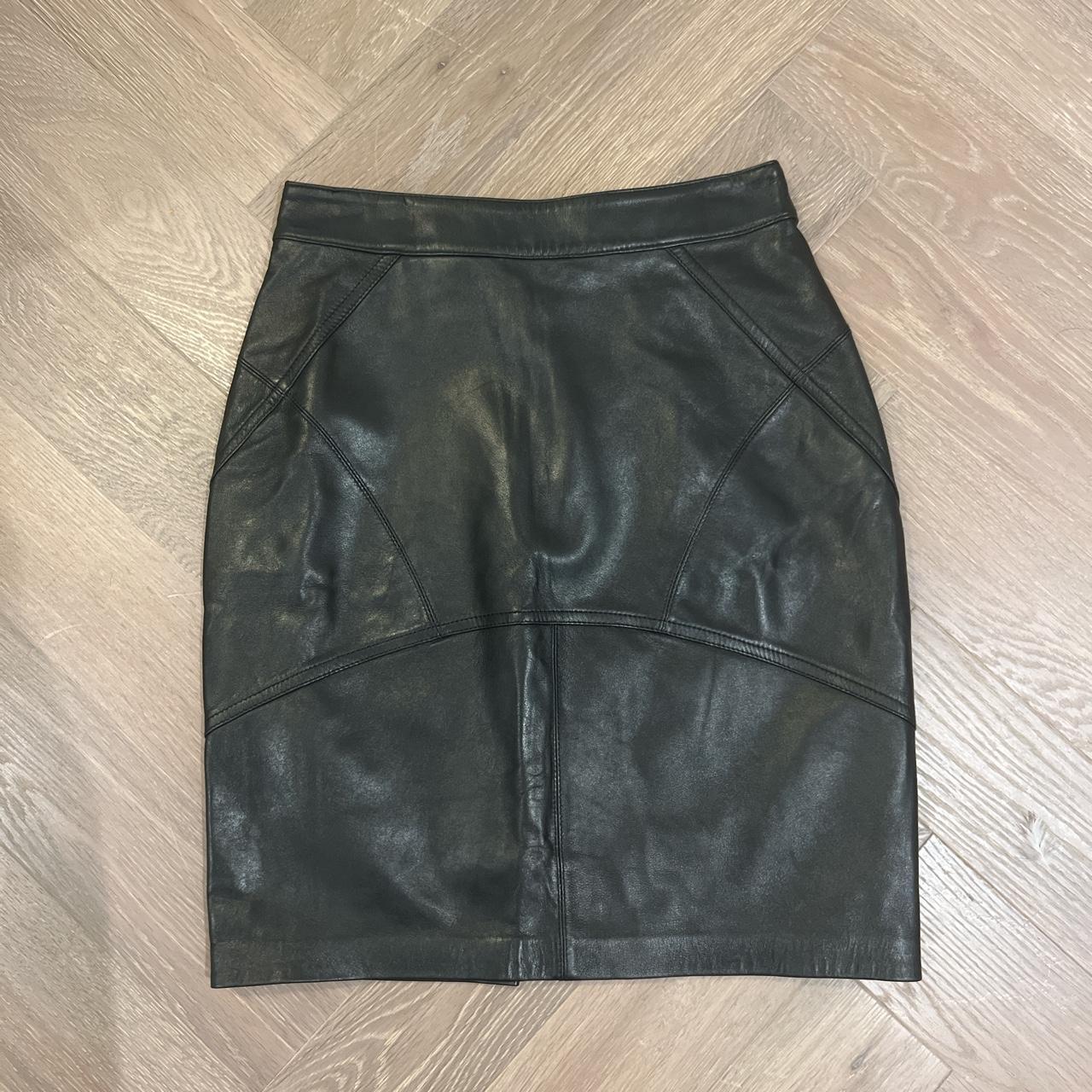 Alexander Wang leather mini skirt. Brand new black... - Depop