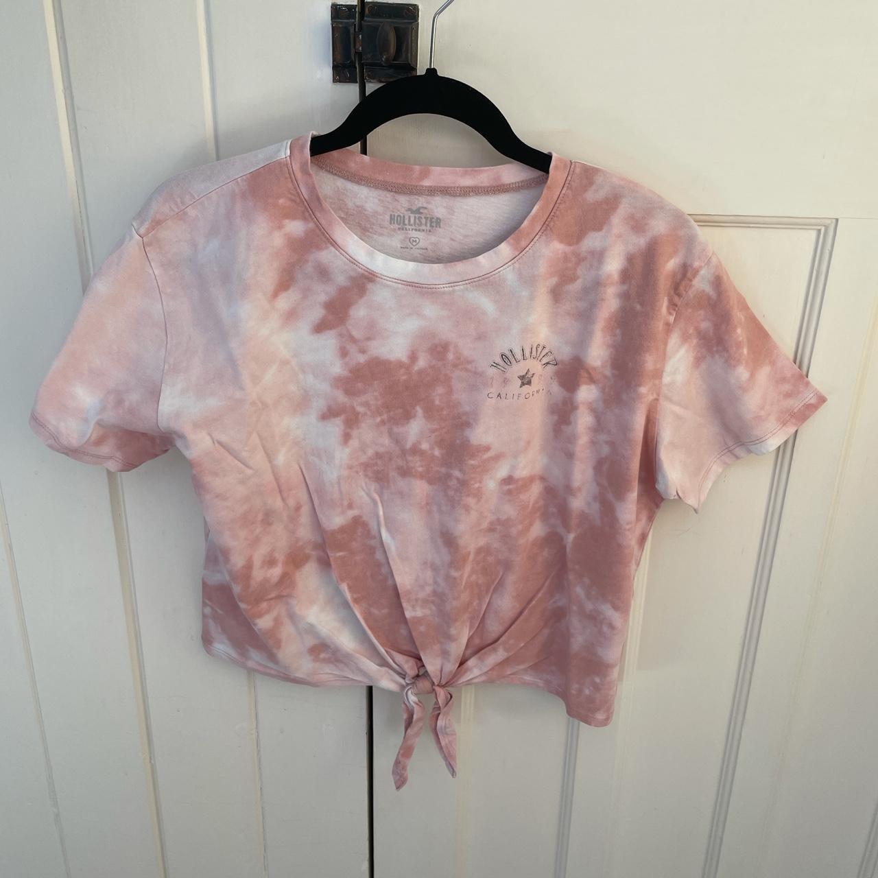 hollister pink tie dye shirt