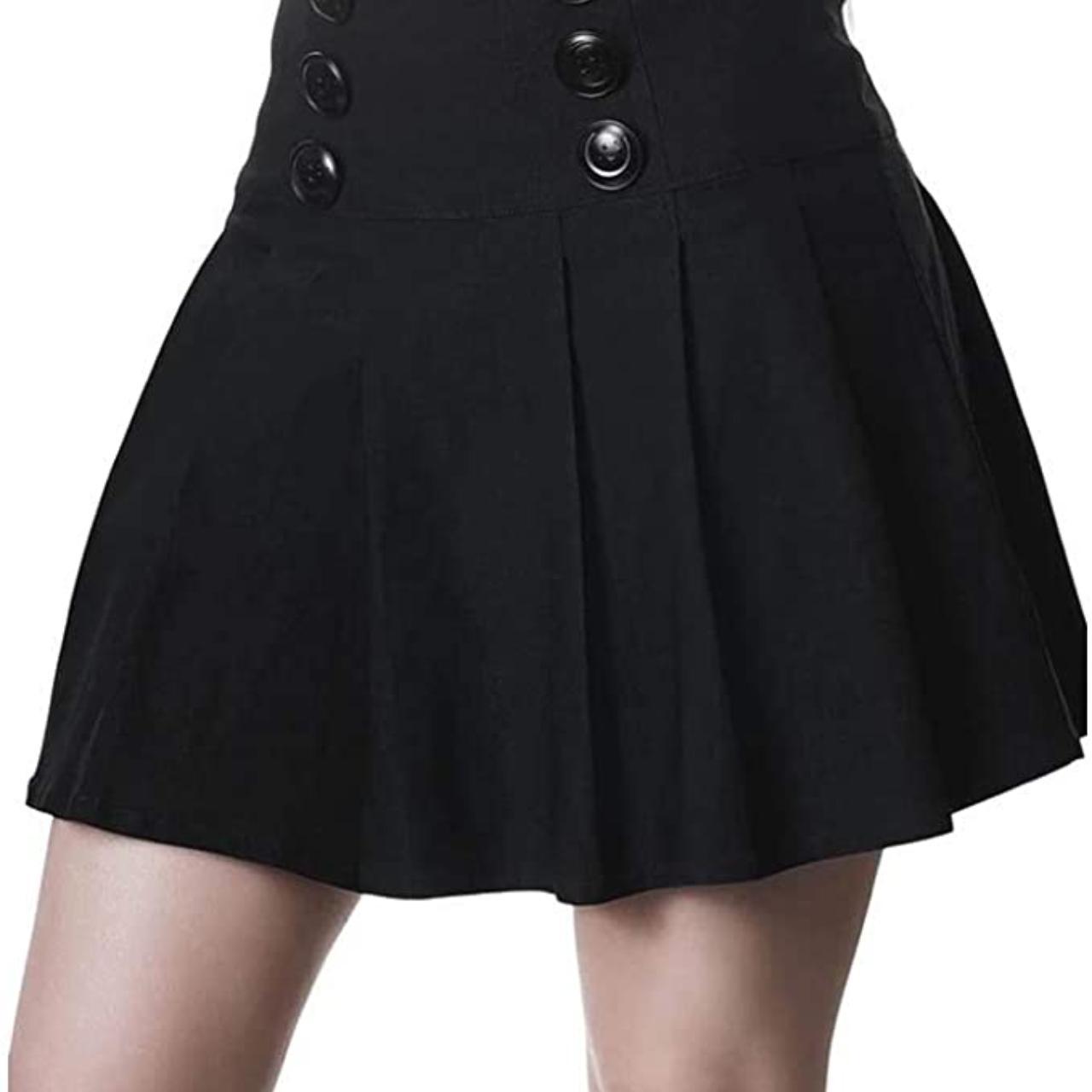 Killstar Tsukiko Skirt. Black pleated skirt with... - Depop
