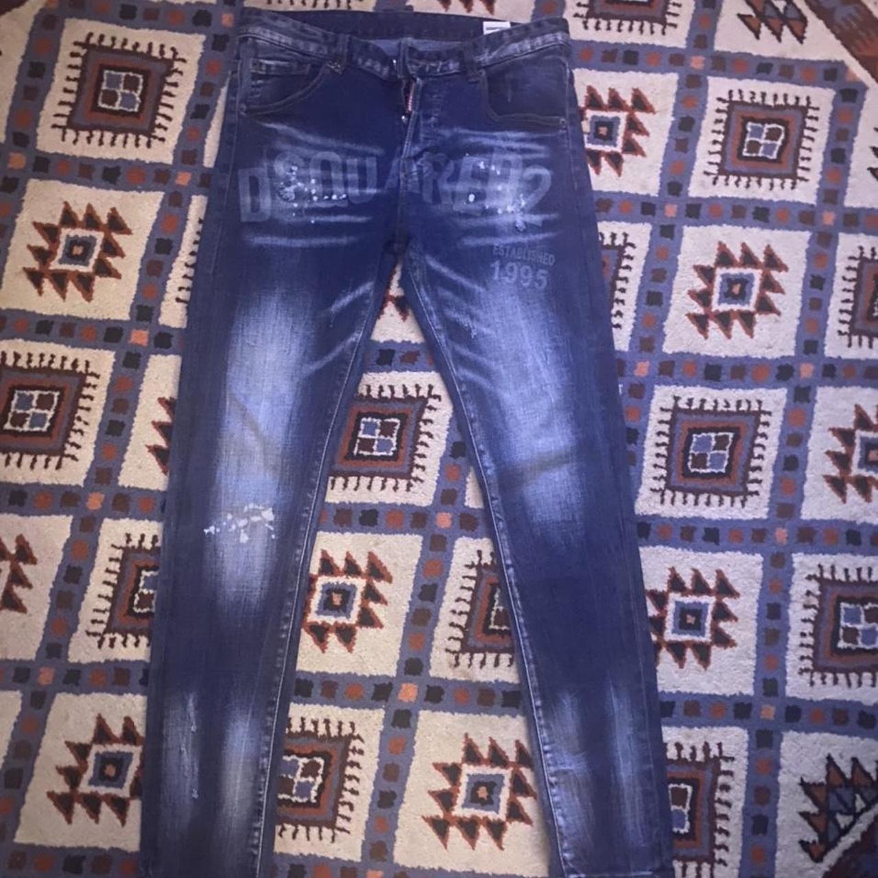 Dsquared jeans nice colour way barely been worn... - Depop