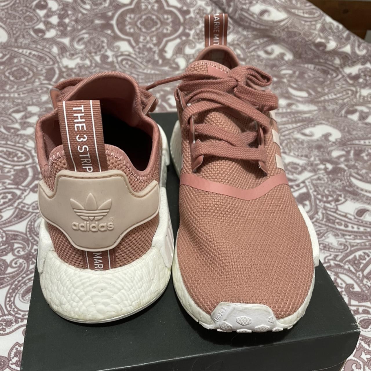 Adidas Salmon pink NMD Size au Women s 8 Worn a. Depop