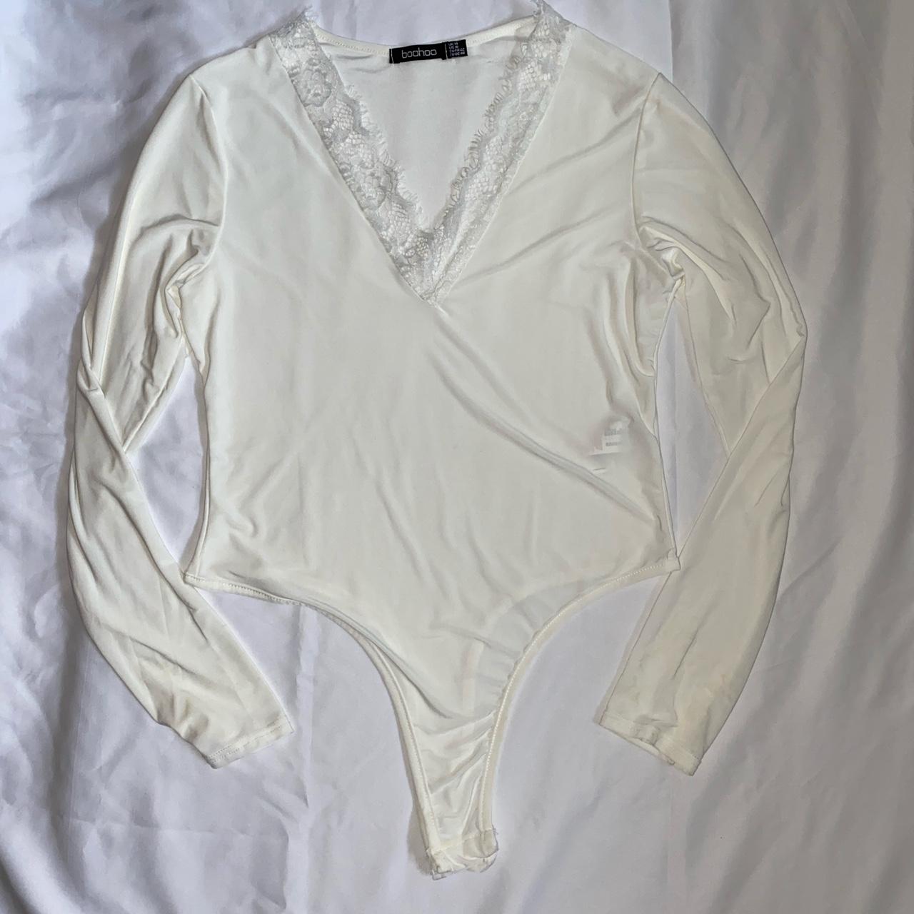 Boohoo Womens White Bodysuit Depop