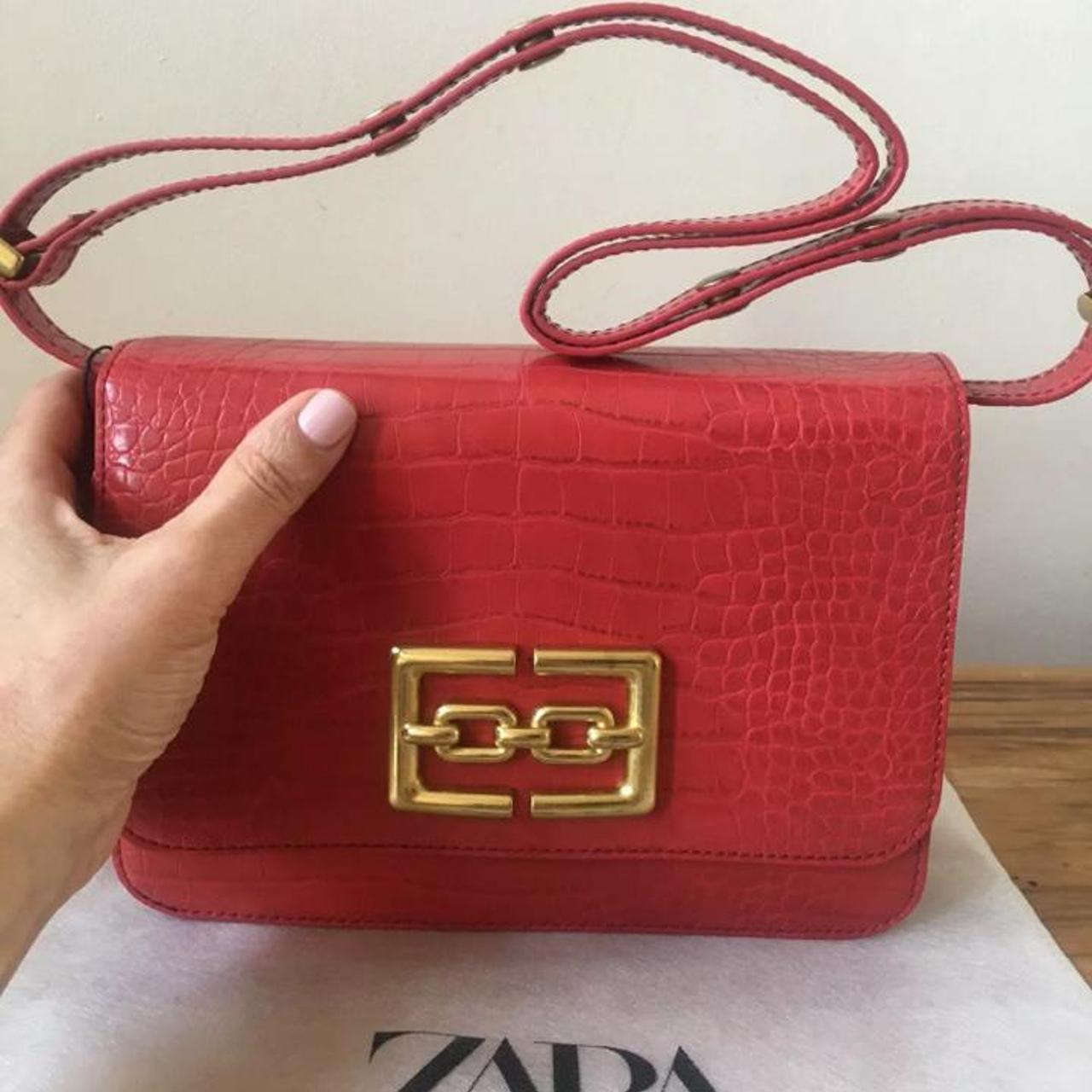 Zara red best sale crossbody bag