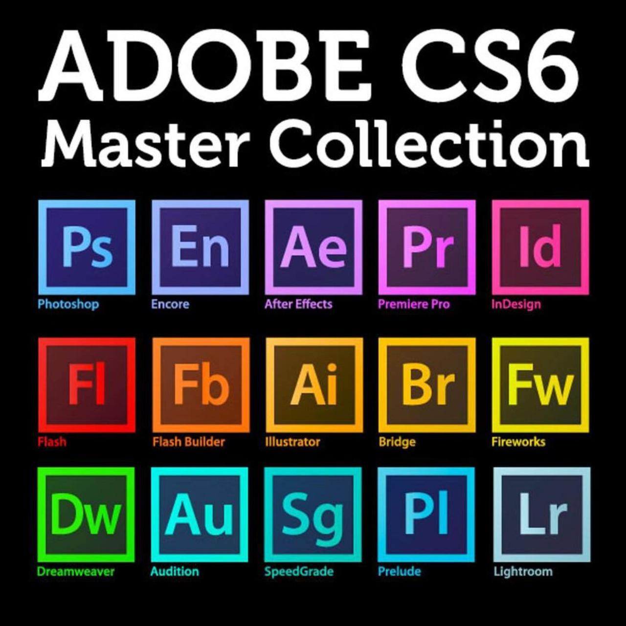 Adobe CS6 Windows Master Collection, Full complete