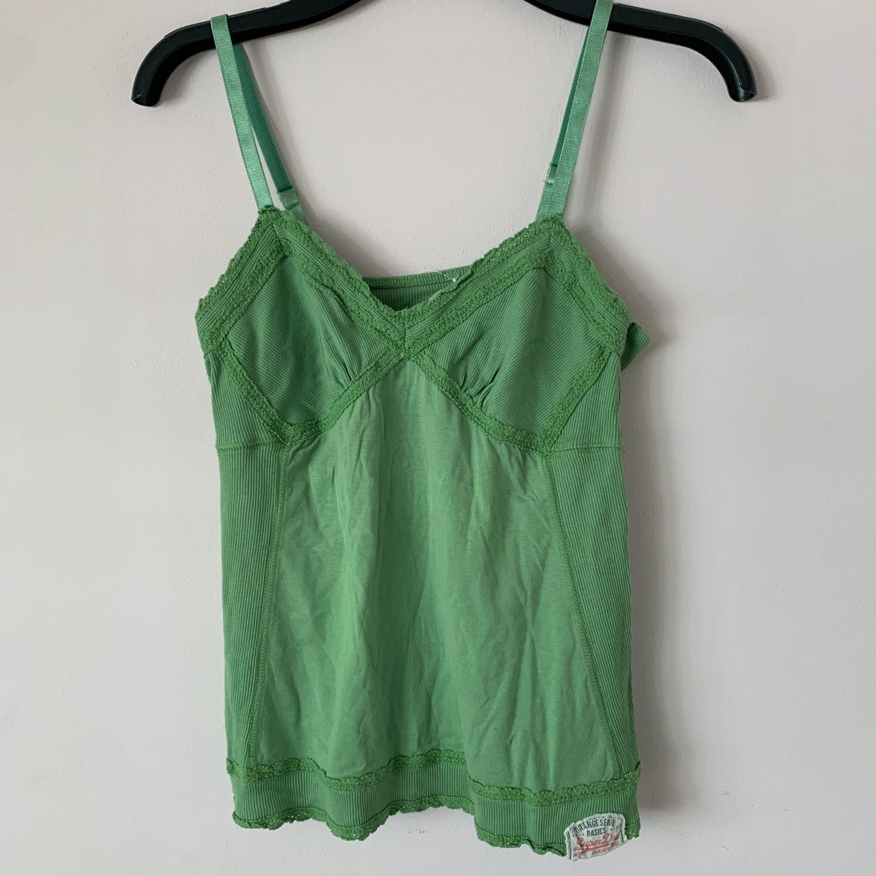 Superdry Green Strappy Top •Size Large (L) (shown on... Depop