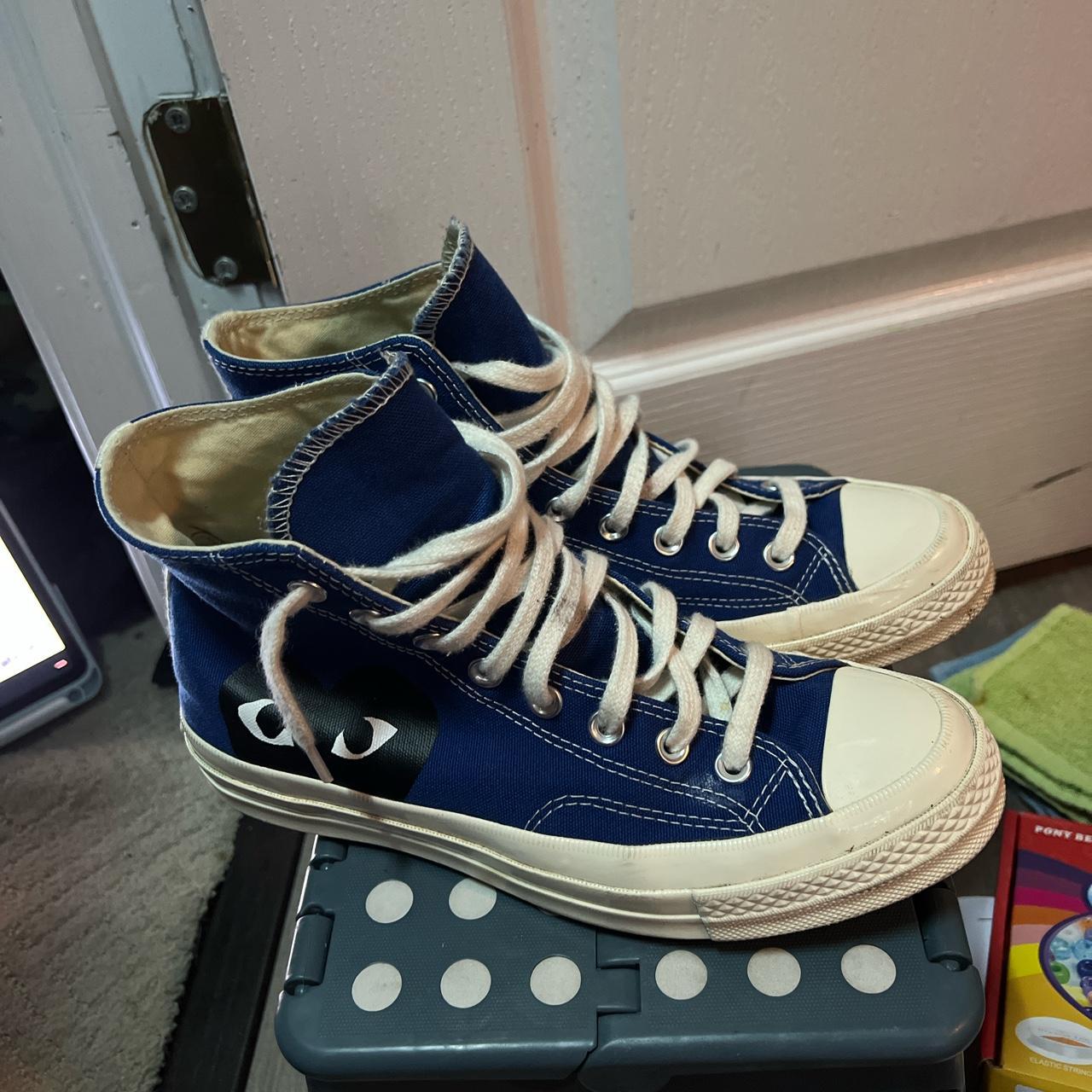 Dark blue CDGs cdg converse darkblue shoes