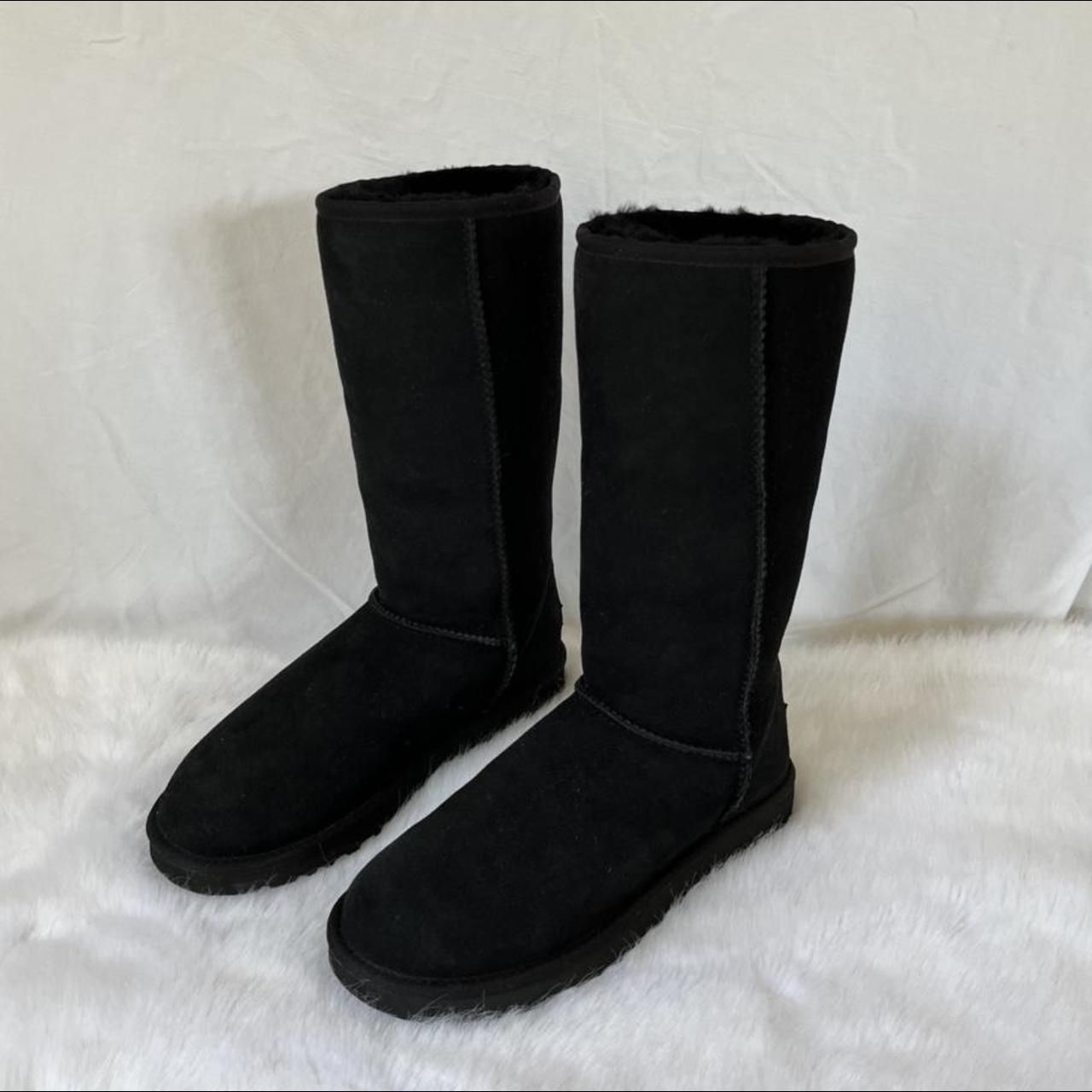 Women's classic on sale tall black uggs