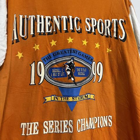 Vintage Nike baseball jersey in orange. From 1999. - Depop