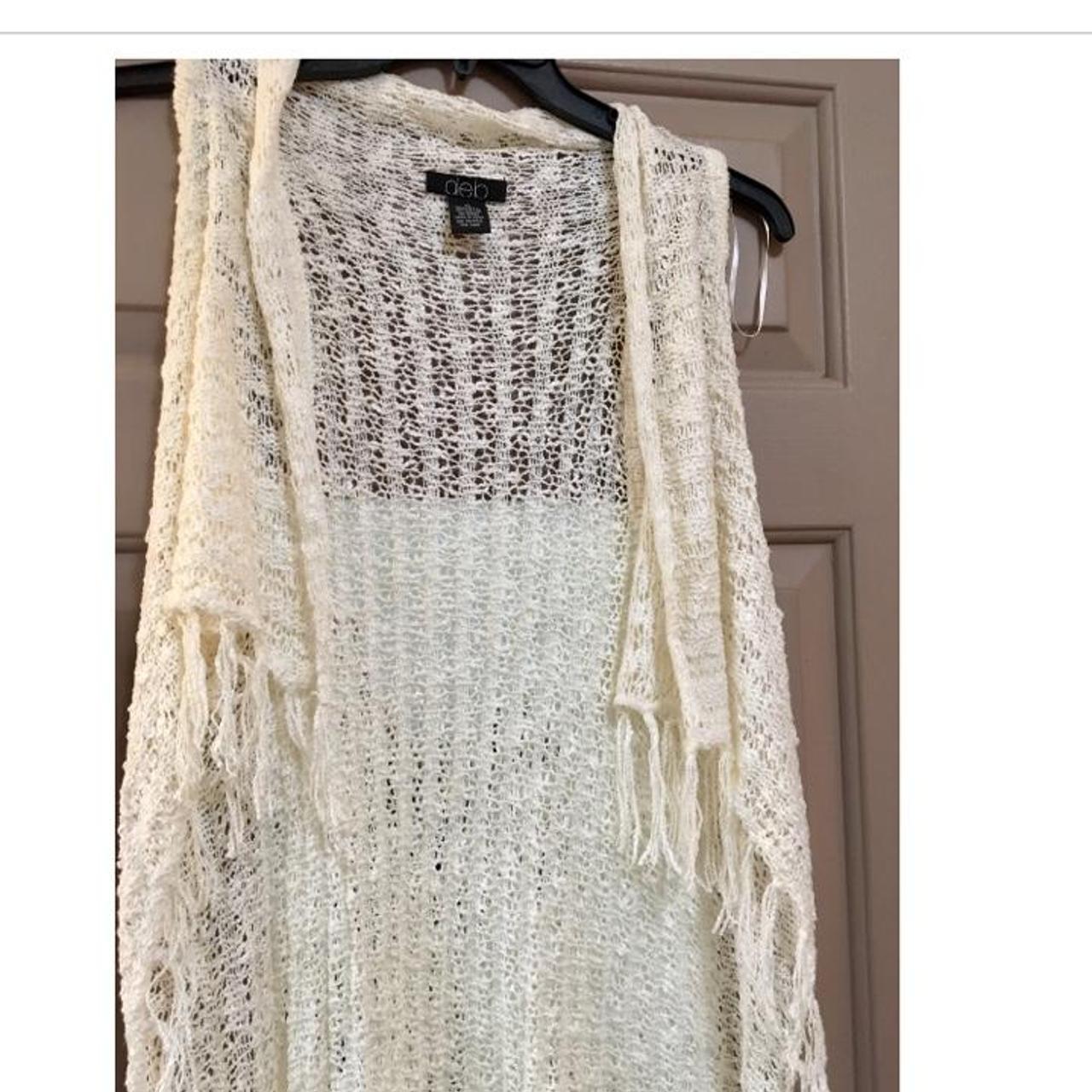 Product Image 2 - White Crochet Y2K Fringe Asymmetrical