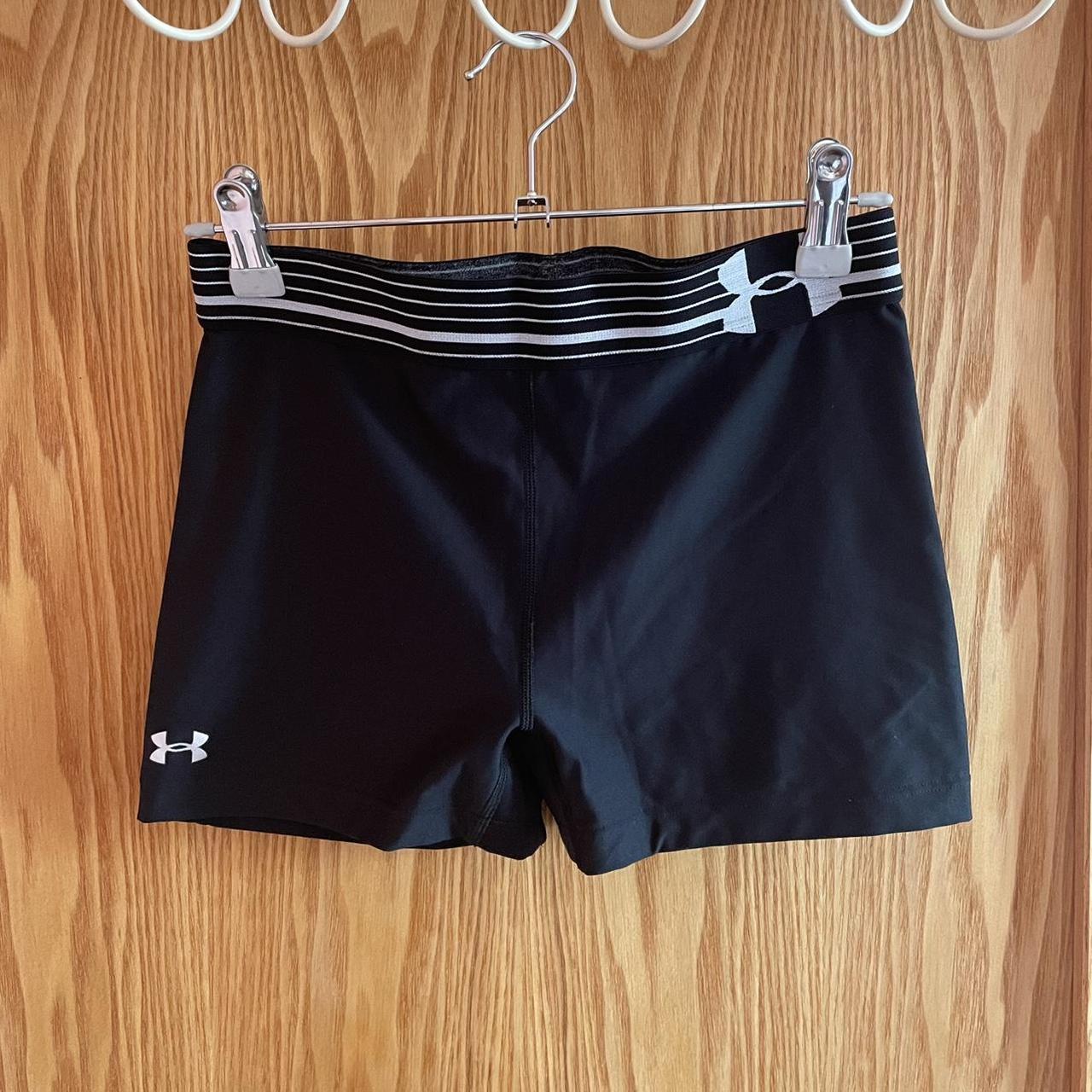 Under Armour Women's Black and White Shorts | Depop