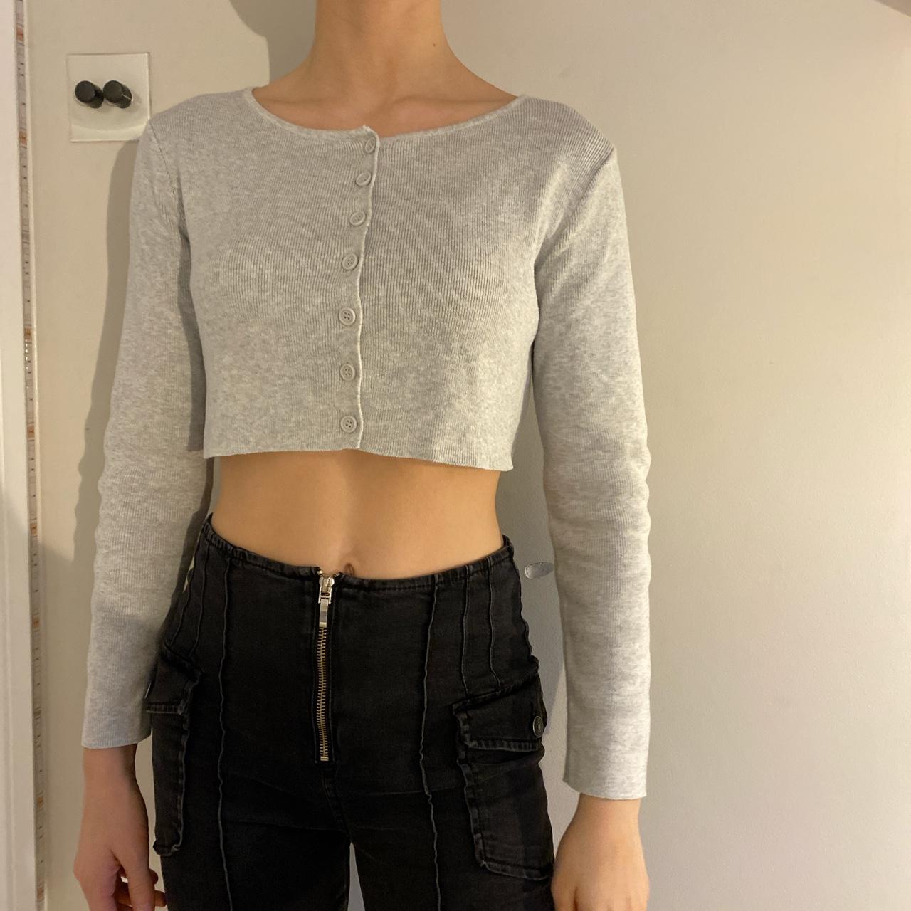 Brandy Melville grey cropped super