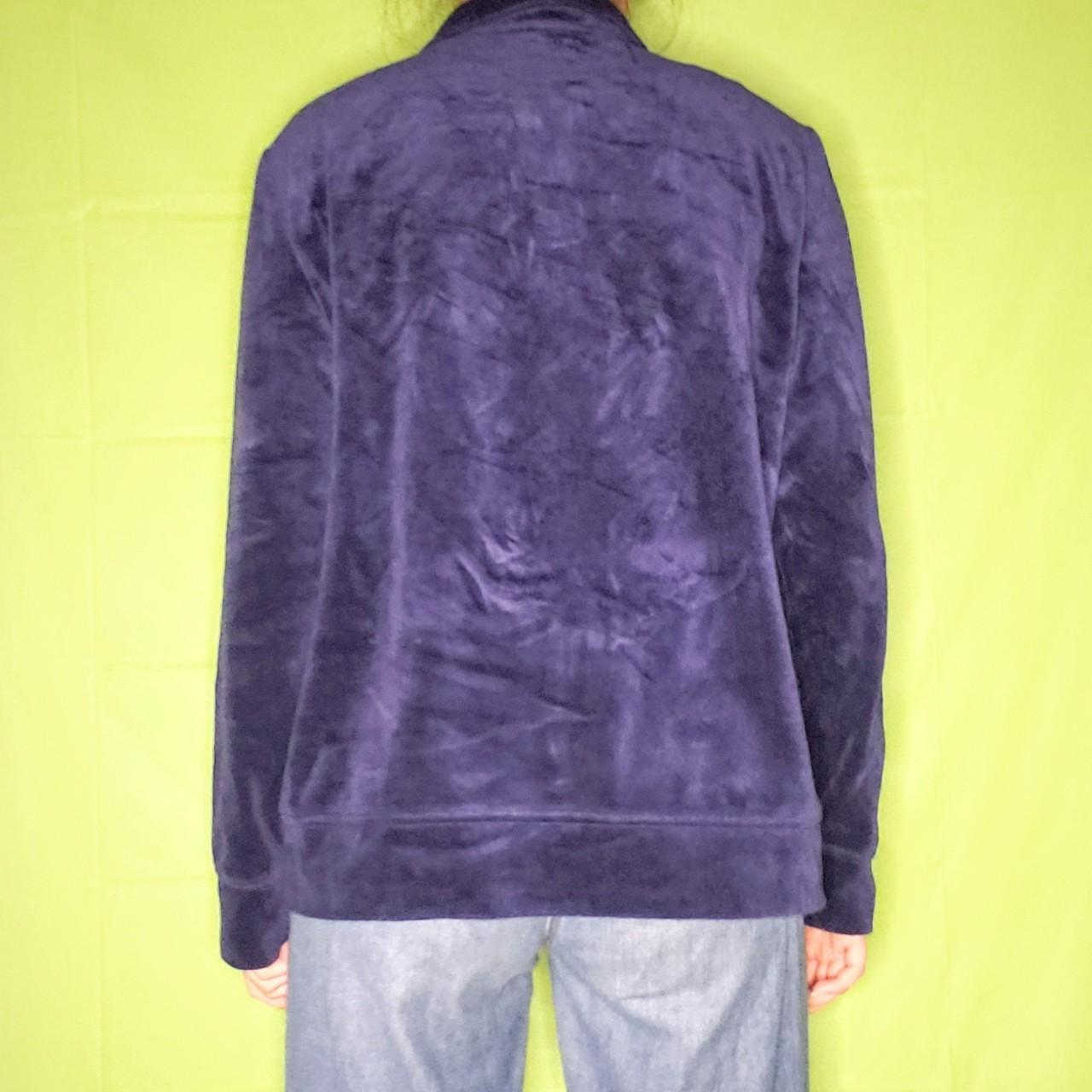 🌃 Y2K Dark Blue Velvet Zip Up Jacket 🌃 Great... - Depop