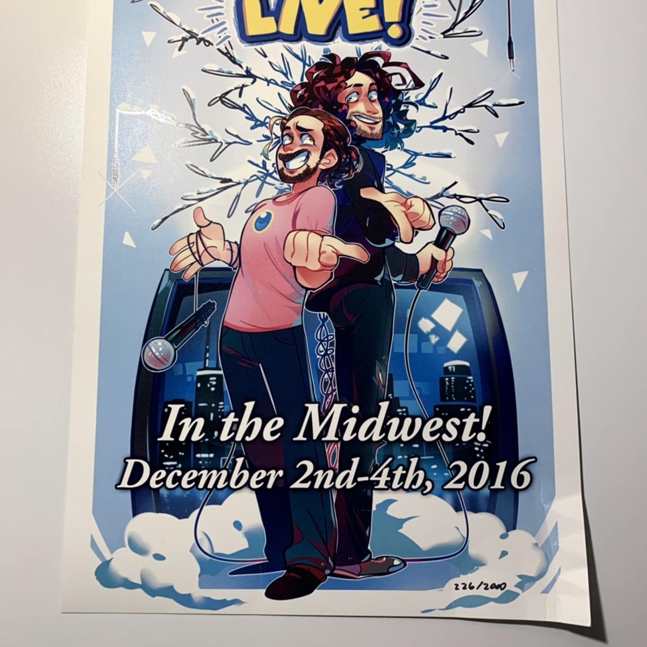 Autographed 17in x 11in Game Grumps Live poster!... Depop