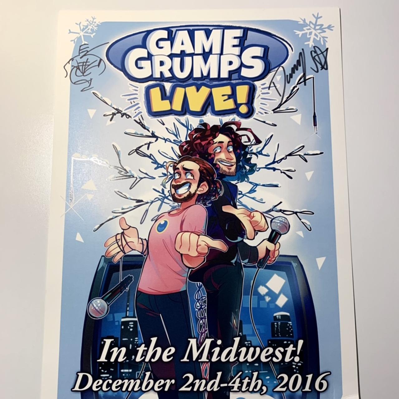 Autographed 17in x 11in Game Grumps Live poster!... Depop