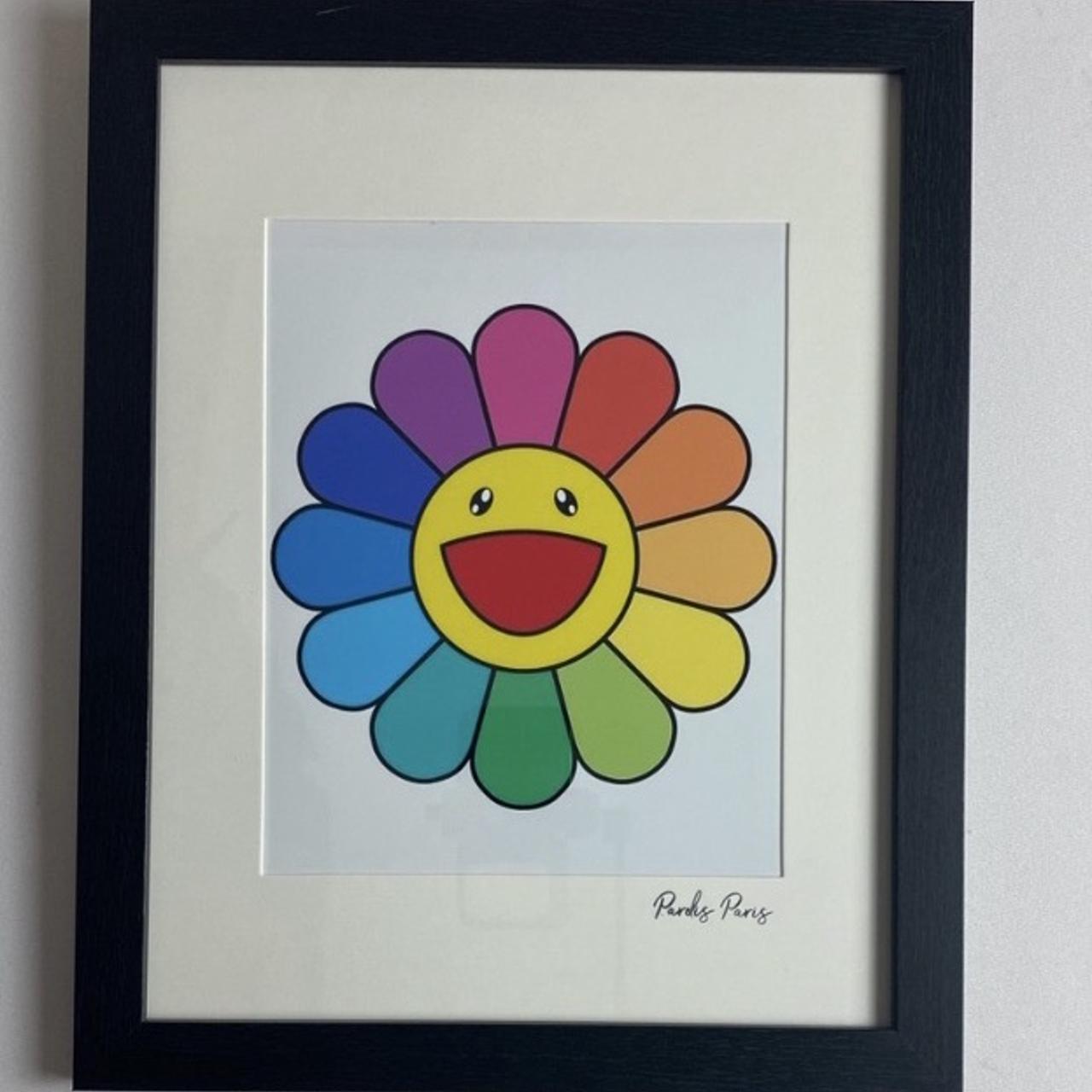【6】 ひまり 様 ♡smile flower♡ Takashi Murakami ( smile flower) Gallery framed art | Depop