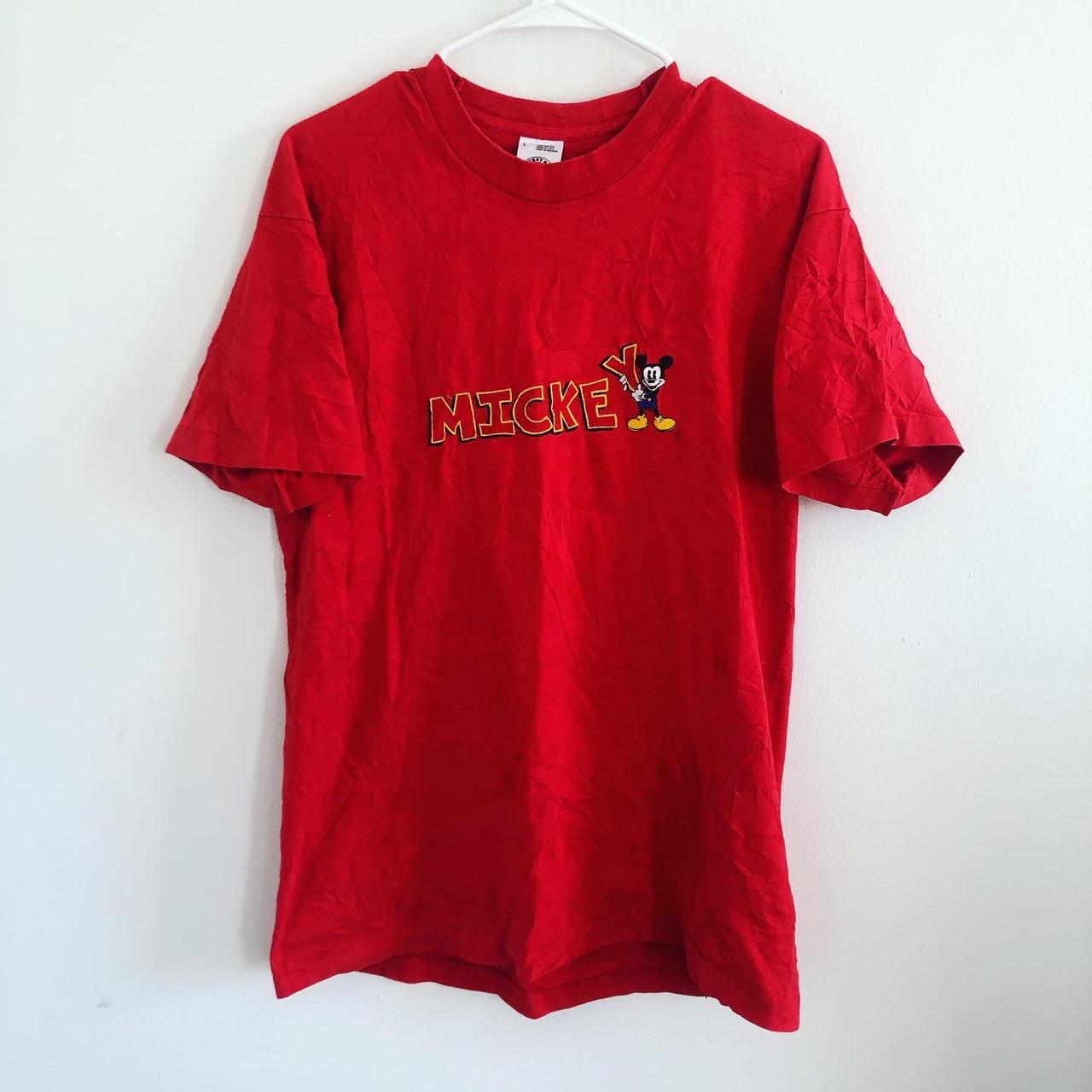 Disney Men's Red T-shirt | Depop