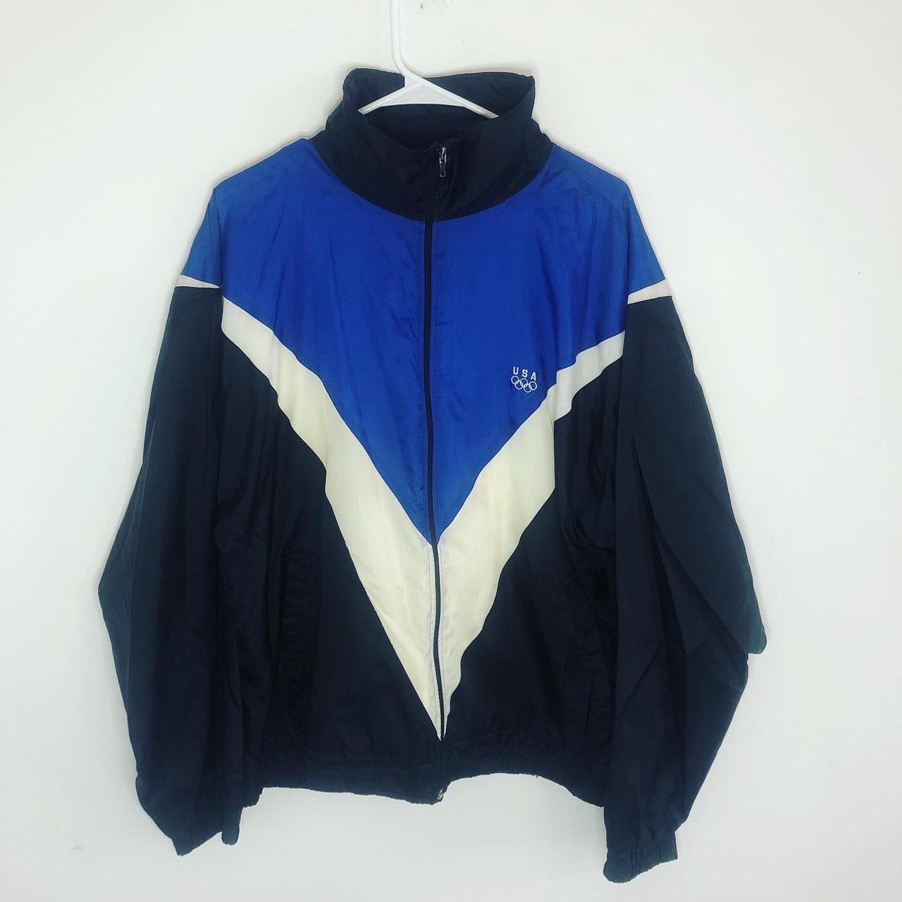 Vintage 90s USA Olympic team wind breaker jacket... - Depop