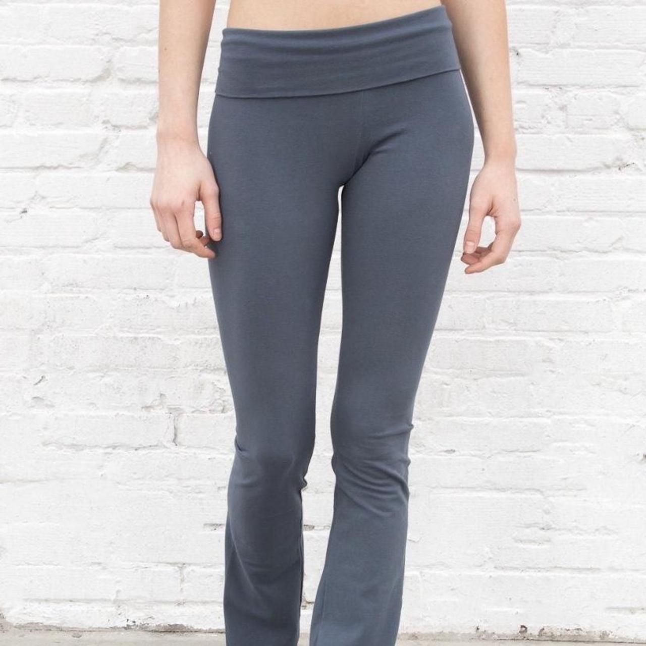 Brandy Melville Women's Blue and Black Leggings Depop