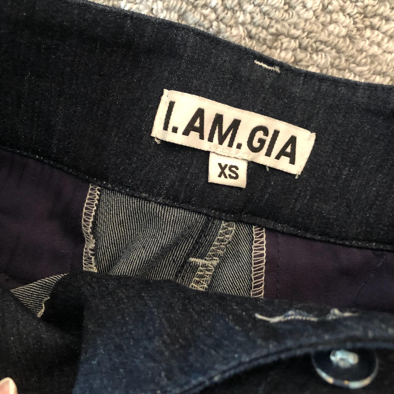 I Am Gia dark blue denim cargo pants in size xs #iamgia - Depop